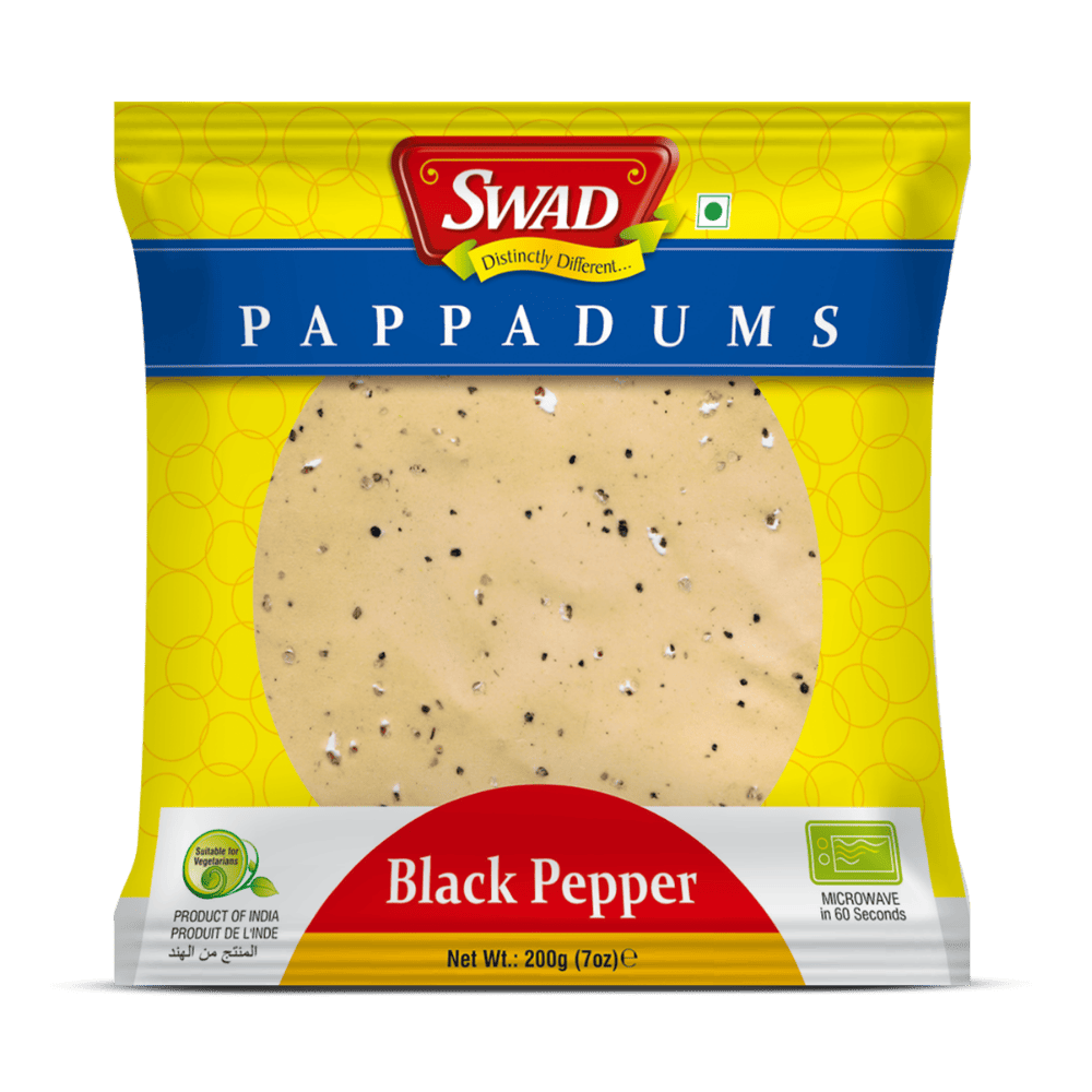 Black Pepper Pappadums 200g